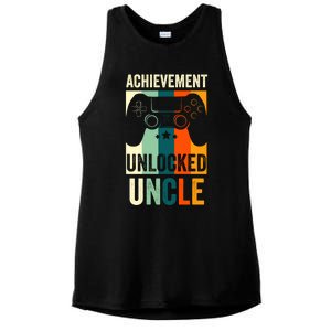 Achievet Unlocked New Uncle Gift For Gamers Gift Ladies PosiCharge Tri-Blend Wicking Tank