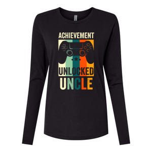 Achievet Unlocked New Uncle Gift For Gamers Gift Womens Cotton Relaxed Long Sleeve T-Shirt