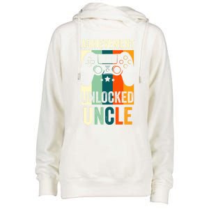 Achievet Unlocked New Uncle Gift For Gamers Gift Womens Funnel Neck Pullover Hood