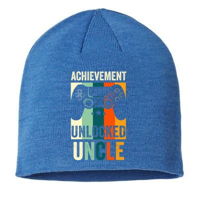 Achievet Unlocked New Uncle Gift For Gamers Gift Sustainable Beanie