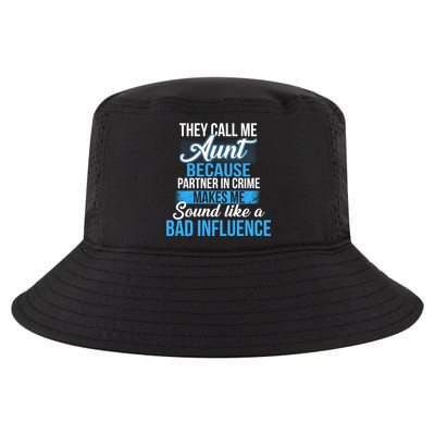 Aunt Partner In Crime Bad Influence Cool Comfort Performance Bucket Hat