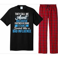 Aunt Partner In Crime Bad Influence Pajama Set