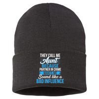 Aunt Partner In Crime Bad Influence Sustainable Knit Beanie