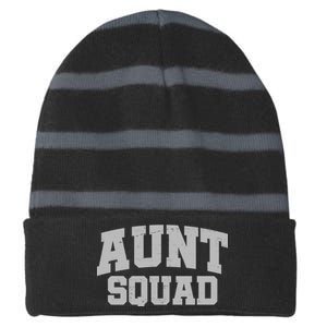 Aunt Squad Striped Beanie with Solid Band