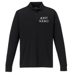 Aunt Squad Aunty to Be Performance Long Sleeve Polo