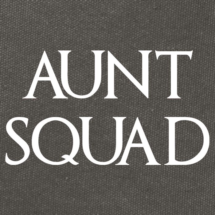 Aunt Squad Aunty to Be Cotton Canvas Backpack