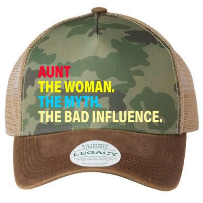 Aunt The Woman The Myth The Bad Influence Legacy Tie Dye Trucker Hat
