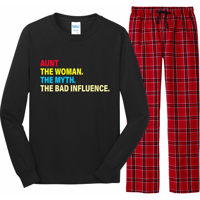 Aunt The Woman The Myth The Bad Influence Long Sleeve Pajama Set