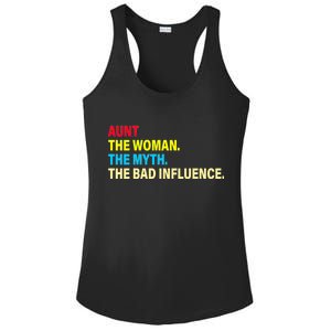 Aunt The Woman The Myth The Bad Influence Ladies PosiCharge Competitor Racerback Tank