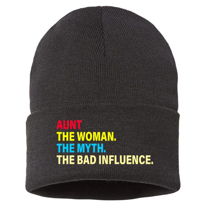 Aunt The Woman The Myth The Bad Influence Sustainable Knit Beanie