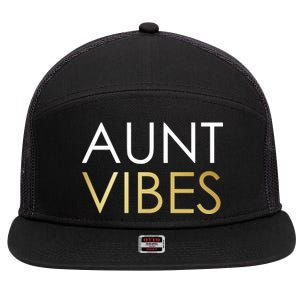 Aunt Vibes 7 Panel Mesh Trucker Snapback Hat