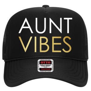 Aunt Vibes High Crown Mesh Back Trucker Hat