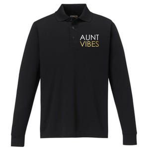 Aunt Vibes Performance Long Sleeve Polo