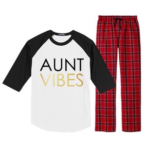 Aunt Vibes Raglan Sleeve Pajama Set