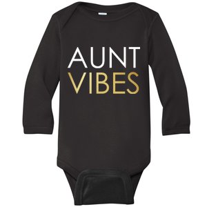 Aunt Vibes Baby Long Sleeve Bodysuit