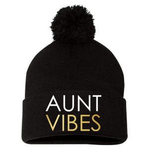 Aunt Vibes Pom Pom 12in Knit Beanie