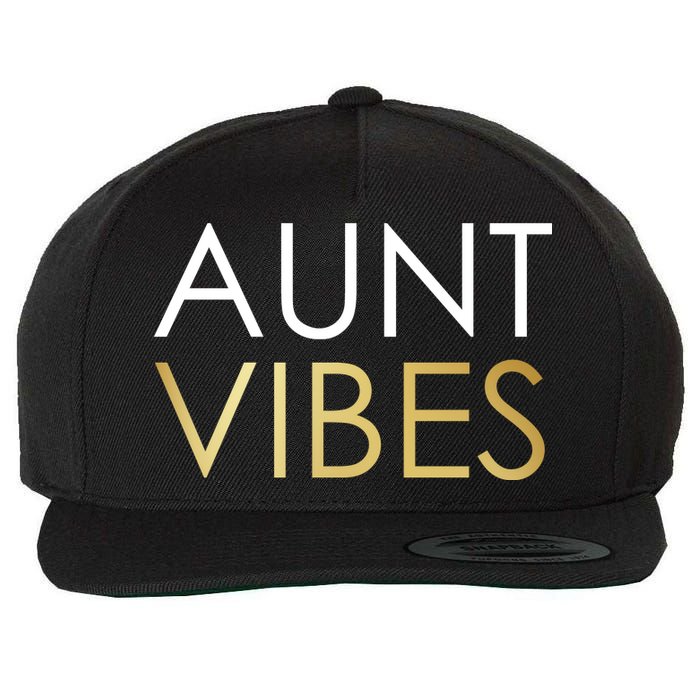 Aunt Vibes Wool Snapback Cap