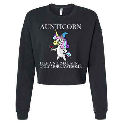 Aunticorn Like A Normal Aunt Only More Awesome Cropped Pullover Crew
