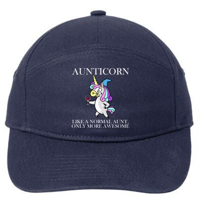 Aunticorn Like A Normal Aunt Only More Awesome 7-Panel Snapback Hat