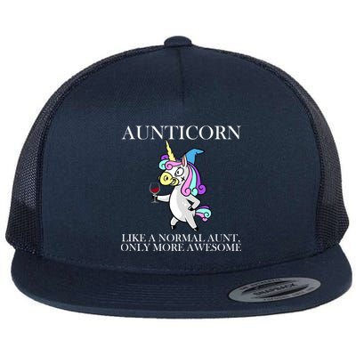 Aunticorn Like A Normal Aunt Only More Awesome Flatbill Hat