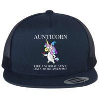 Aunticorn Like A Normal Aunt Only More Awesome Flat Bill Trucker Hat
