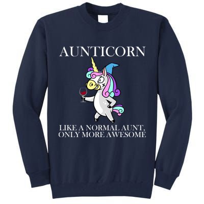 Aunticorn Like A Normal Aunt Only More Awesome Tall Sweatshirt