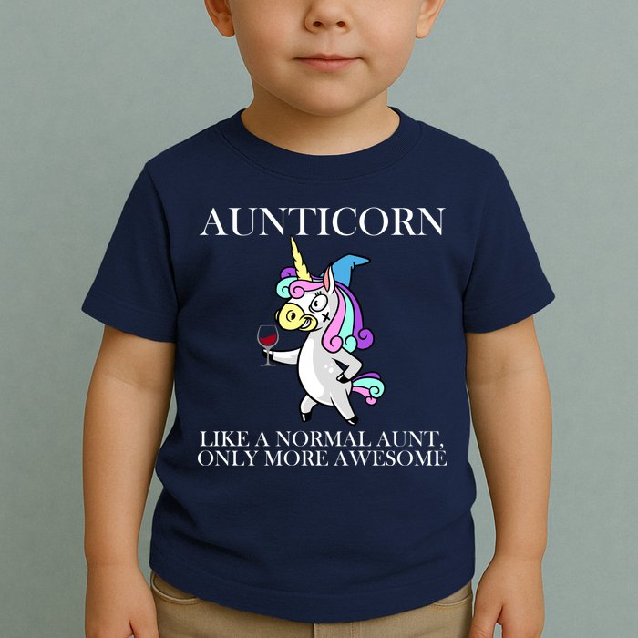 Aunticorn Like A Normal Aunt Only More Awesome Toddler T-Shirt