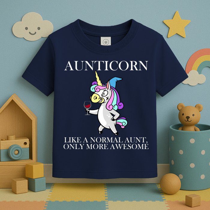 Aunticorn Like A Normal Aunt Only More Awesome Toddler T-Shirt