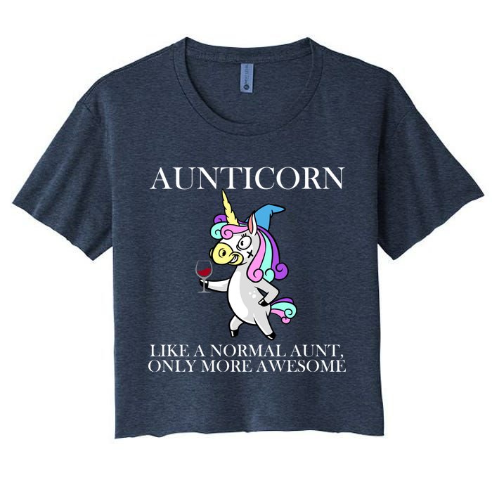 Aunticorn Like A Normal Aunt Only More Awesome Crop Top