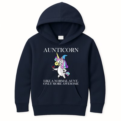 Aunticorn Like A Normal Aunt Only More Awesome Kids Hoodie