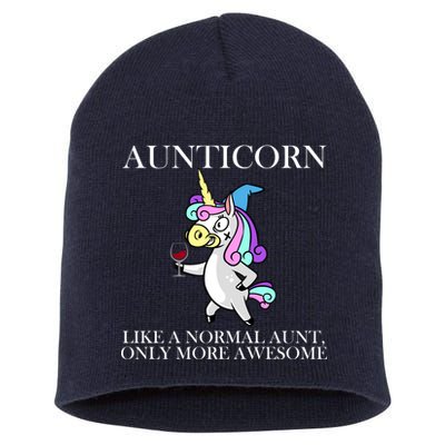 Aunticorn Like A Normal Aunt Only More Awesome Short Acrylic Beanie