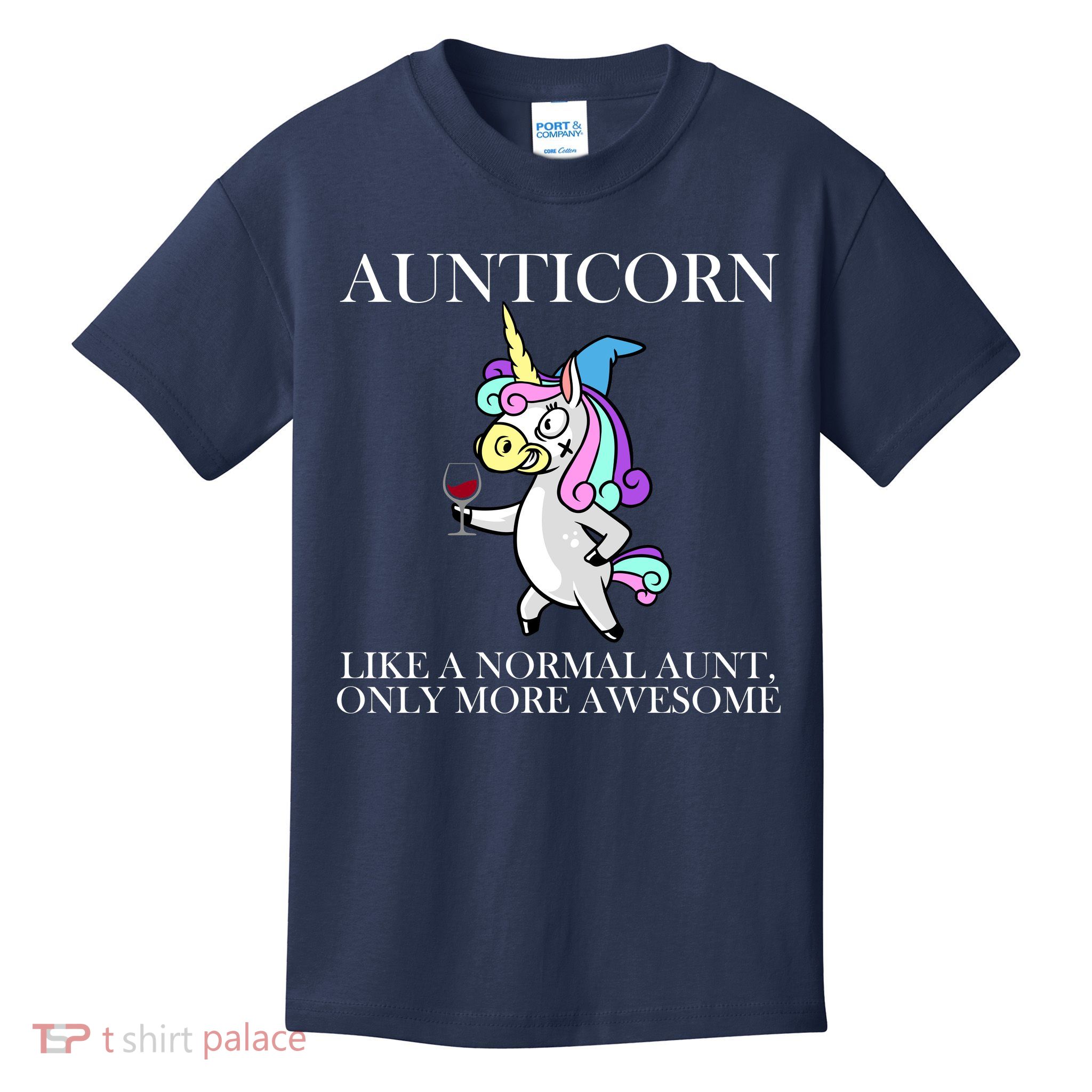 Aunticorn Like A Normal Aunt Only More Awesome Kids T-Shirt