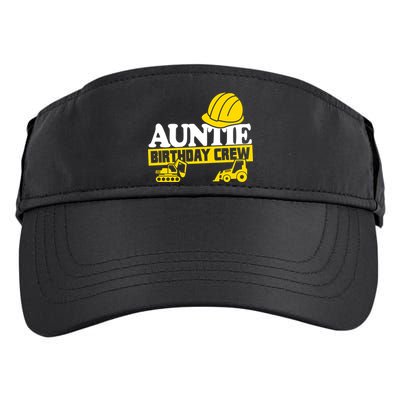Auntie Birthday Crew Construction Party Adult Drive Performance Visor
