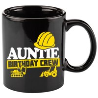 Auntie Birthday Crew Construction Party 11oz C Handle Ceramic Mug