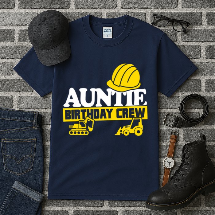 Auntie Birthday Crew Construction Party Tall T-Shirt