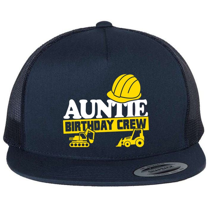 Auntie Birthday Crew Construction Party Flatbill Hat