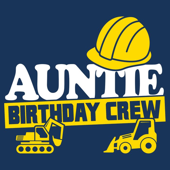 Auntie Birthday Crew Construction Party Flatbill Hat