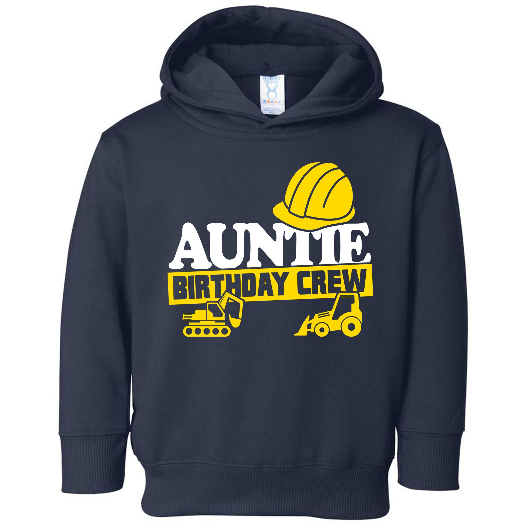 Auntie Birthday Crew Construction Party Toddler Hoodie