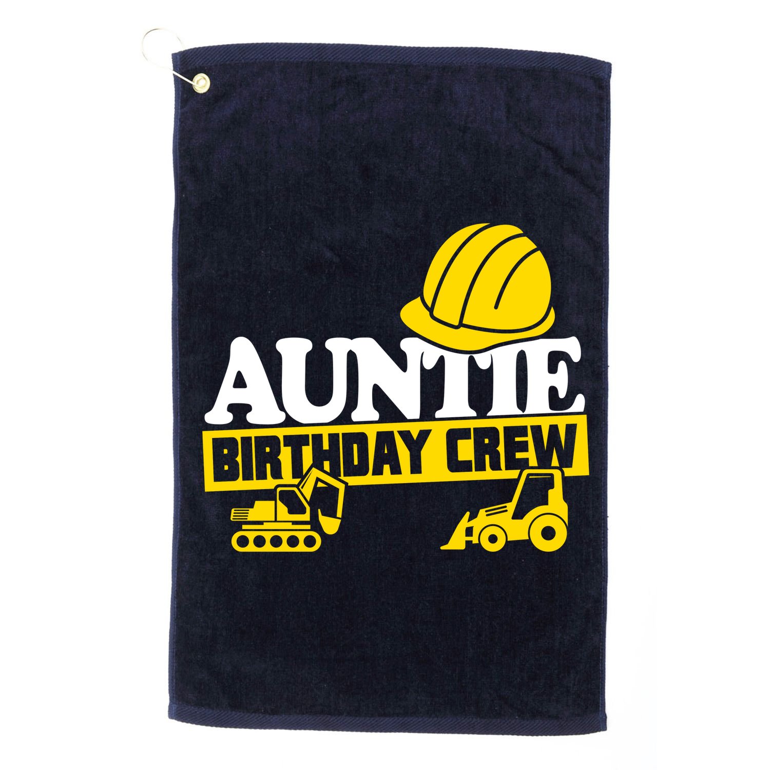 Auntie Birthday Crew Construction Party Golf Towel