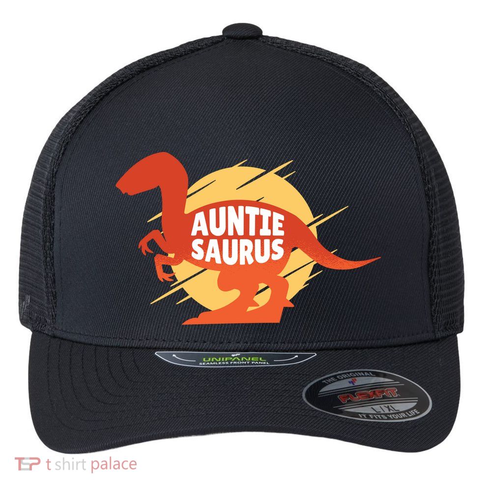 Auntie Saurus Flexfit Unipanel Trucker Cap