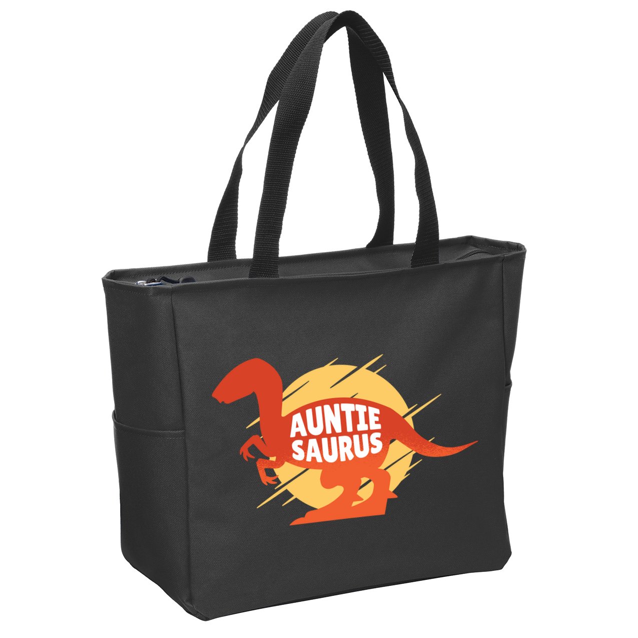 Auntie Saurus Zip Tote Bag
