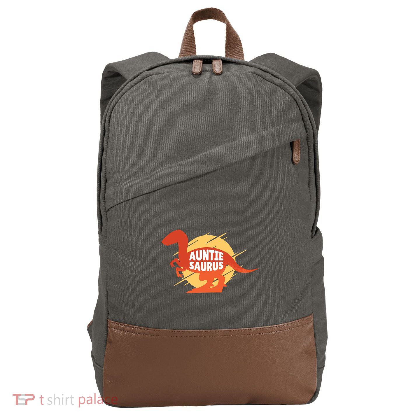 Auntie Saurus Cotton Canvas Backpack