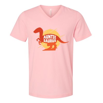 Auntie Saurus V-Neck T-Shirt