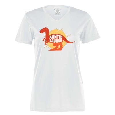 Auntie Saurus Women's Momentum V-Neck T-Shirt