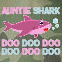 Auntie Shark Doo Doo Doo Legacy Tie Dye Trucker Hat