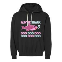 Auntie Shark Doo Doo Doo Garment-Dyed Fleece Hoodie