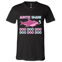 Auntie Shark Doo Doo Doo V-Neck T-Shirt