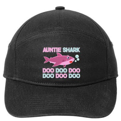 Auntie Shark Doo Doo Doo 7-Panel Snapback Hat