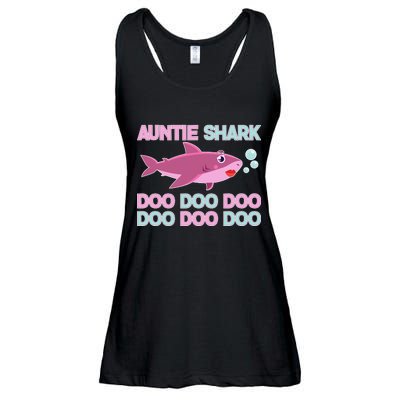 Auntie Shark Doo Doo Doo Ladies Essential Flowy Tank