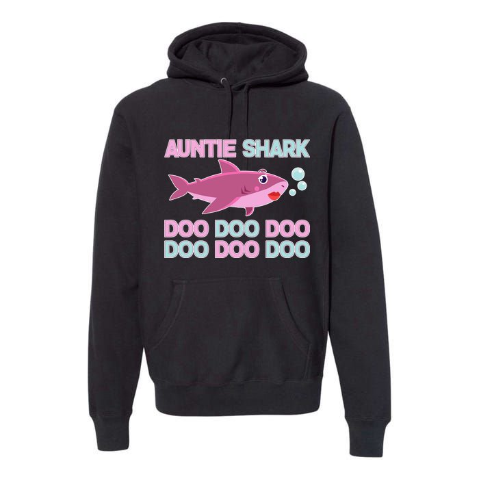 Auntie Shark Doo Doo Doo Premium Hoodie